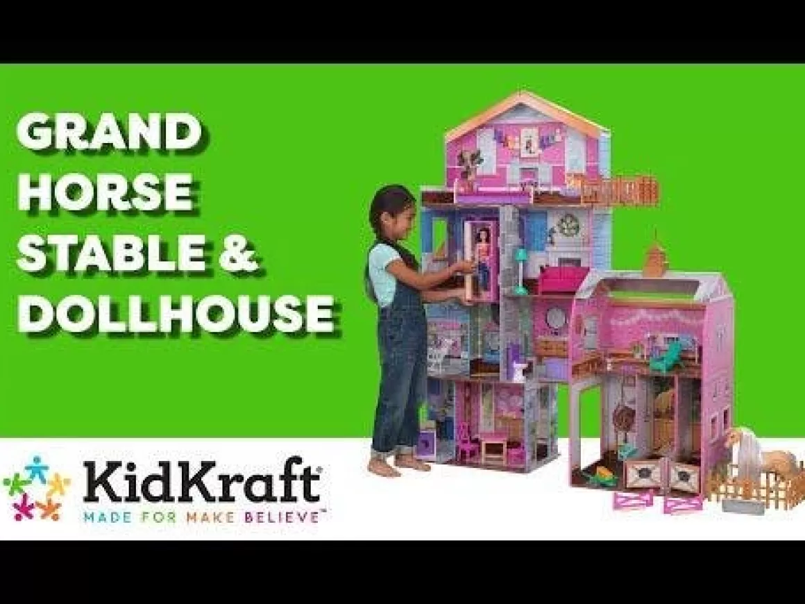 Best Sale KidKraft Grand Horse Stable & Dollhouse With Ez Kraft Assembly™