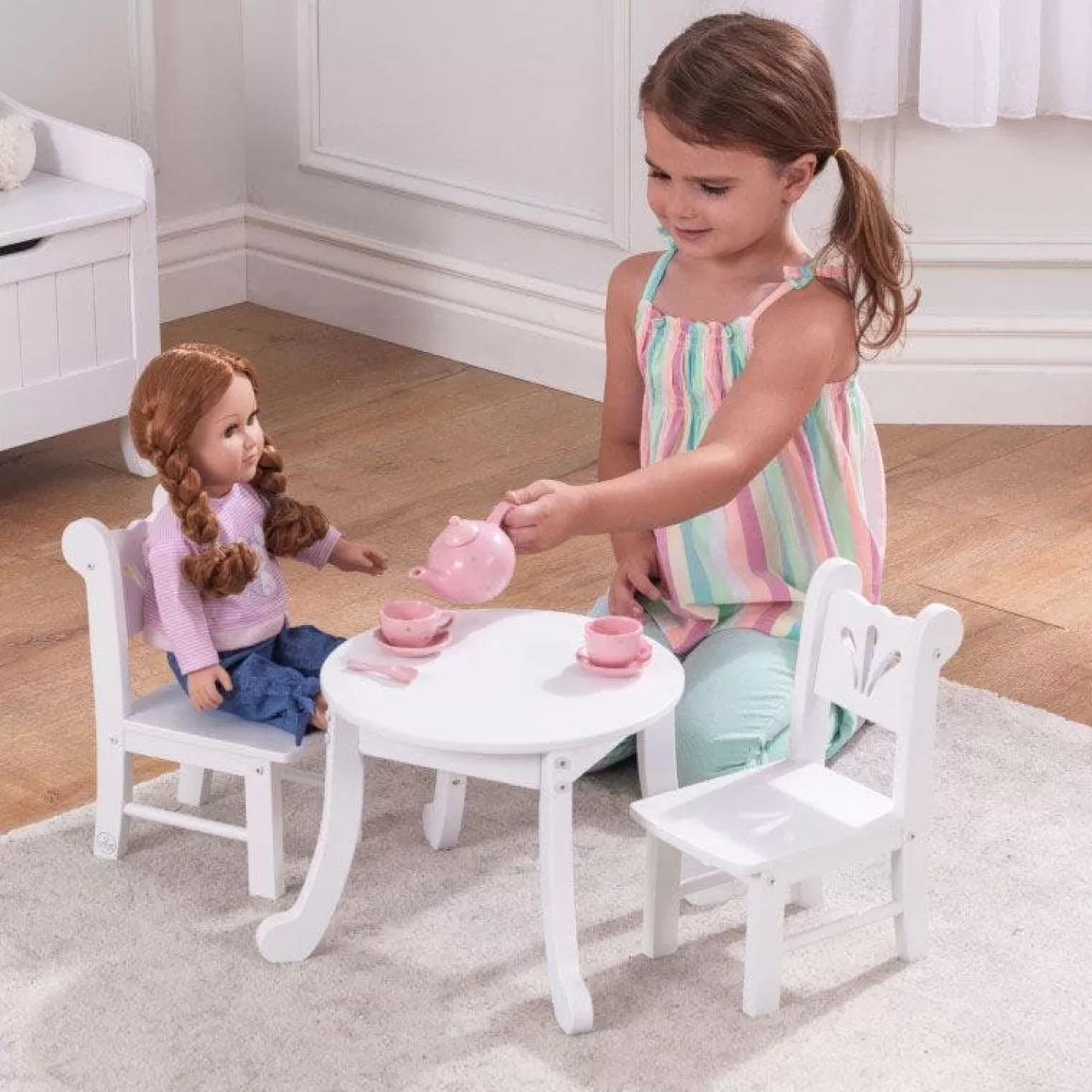 Best Sale KidKraft Lil Doll Table & Chair Set