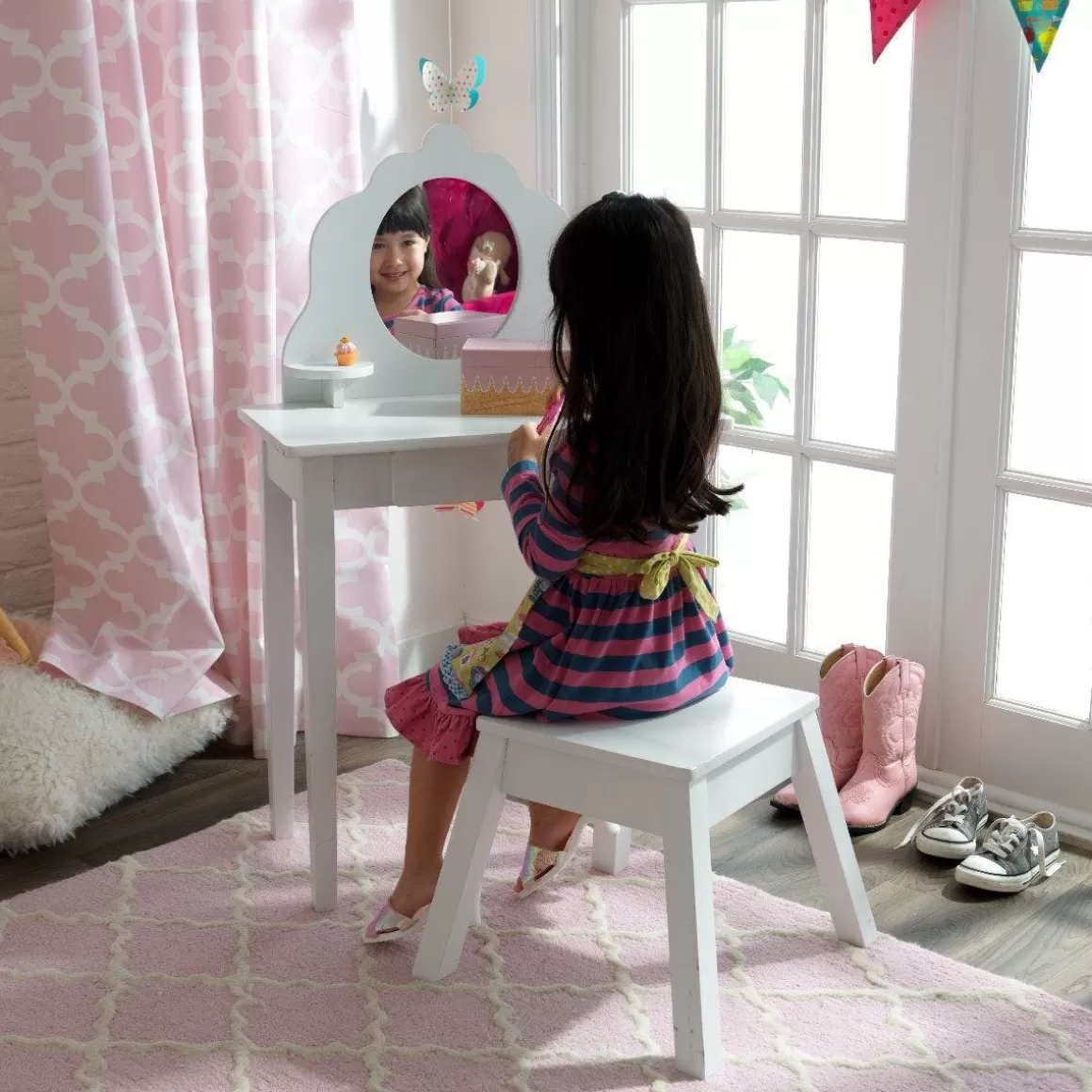 Best KidKraft Medium Vanity & Stool - White