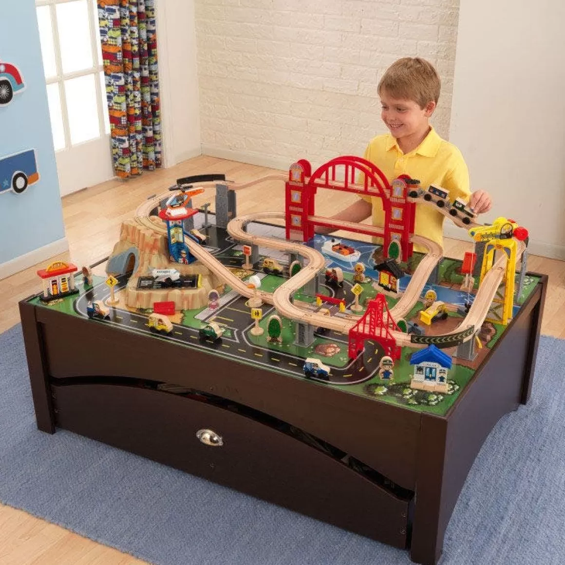 Shop KidKraft Metropolis Train Table Set