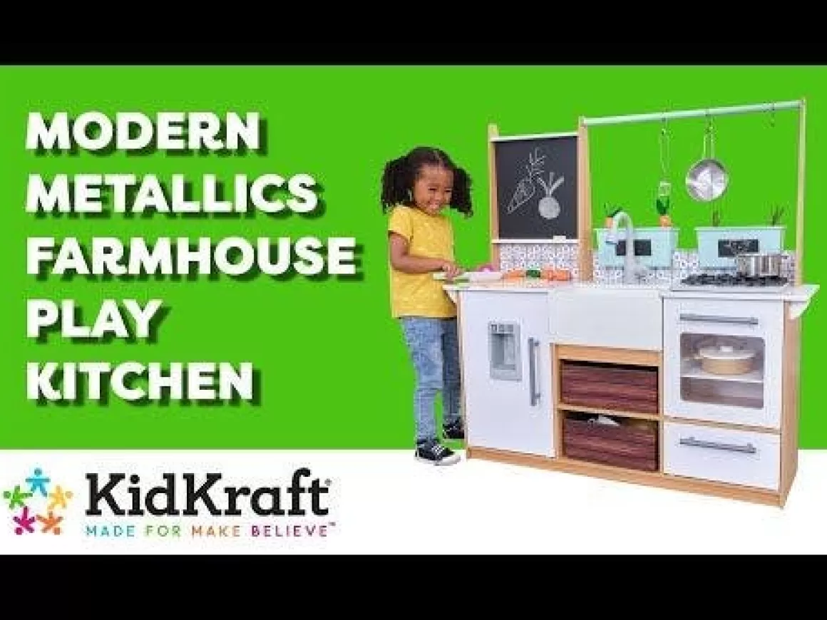 Discount KidKraft Modern Metallics Farmhouse Play Kitchen