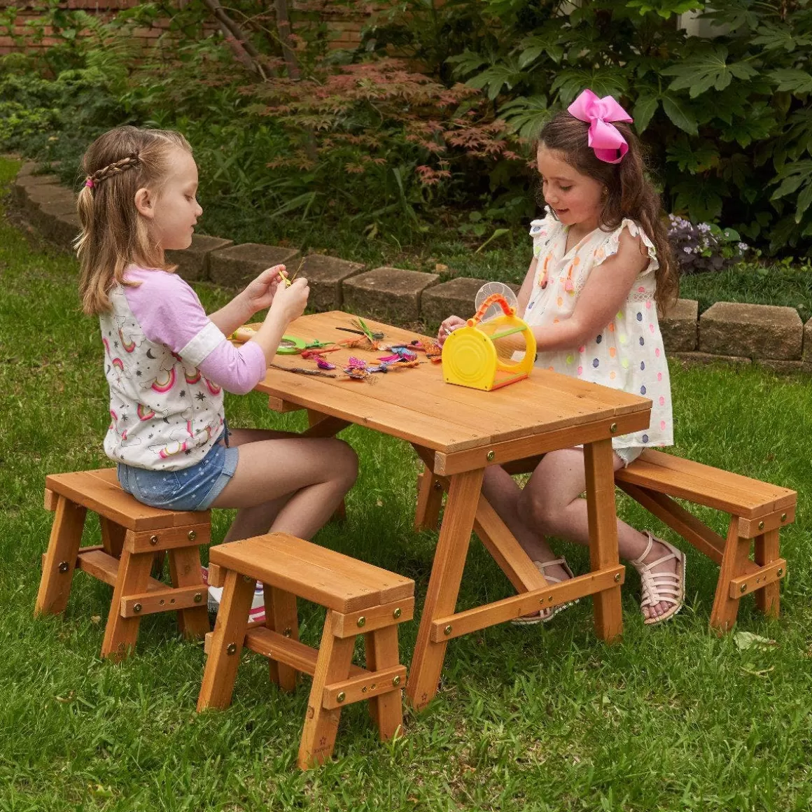 Outlet KidKraft Outdoor Picnic Table Set - Amber