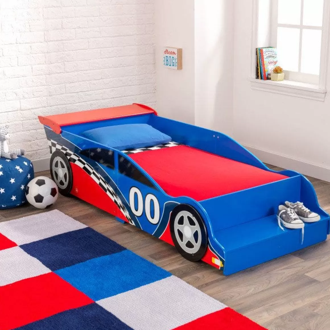 New KidKraft Racecar Toddler Bed