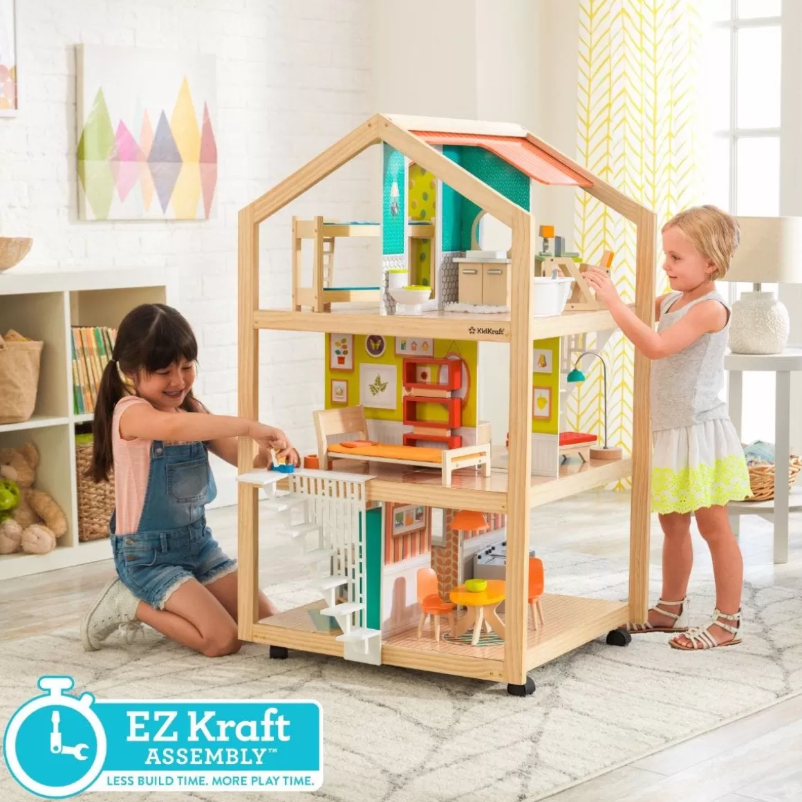 Discount KidKraft So Stylish Mansion Dollhouse With Ez Kraft Assembly™