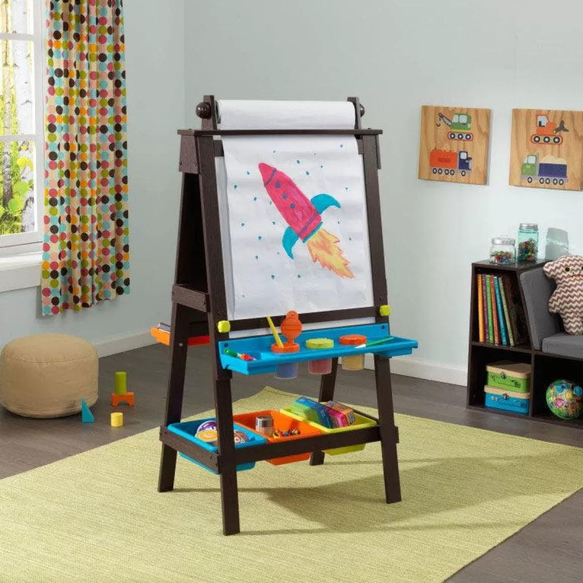 Flash Sale KidKraft Storage Easel - Espresso