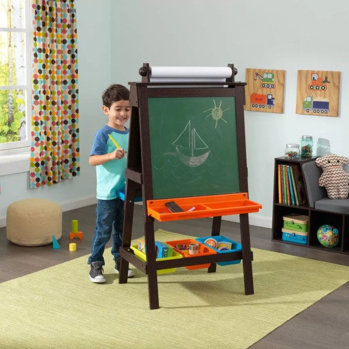 Flash Sale KidKraft Storage Easel - Espresso