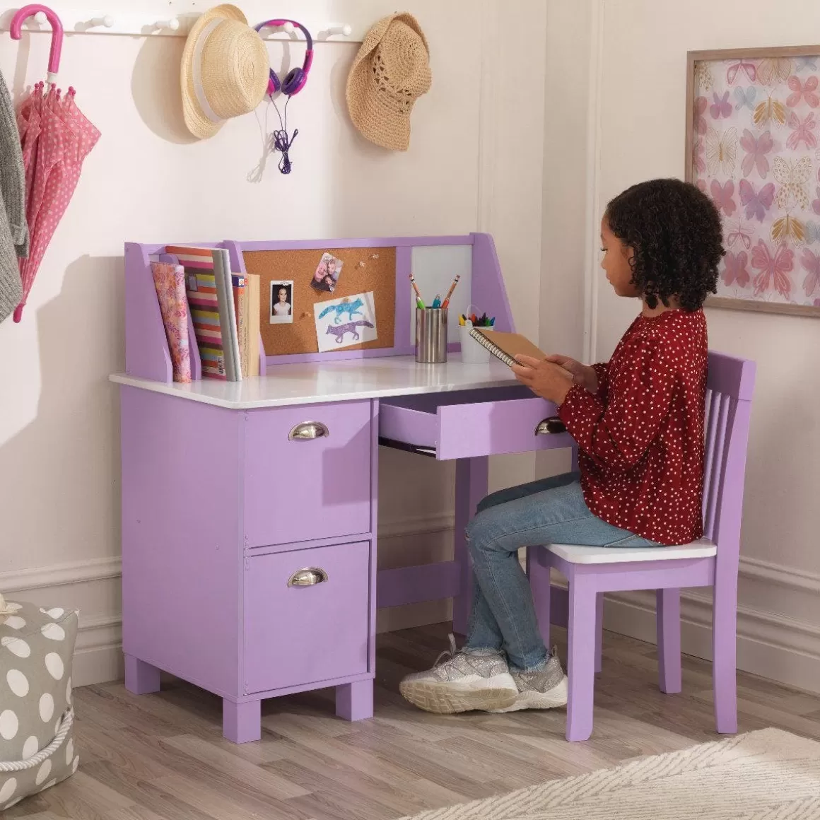 Cheap KidKraft Study Desk With Chair - Lavender