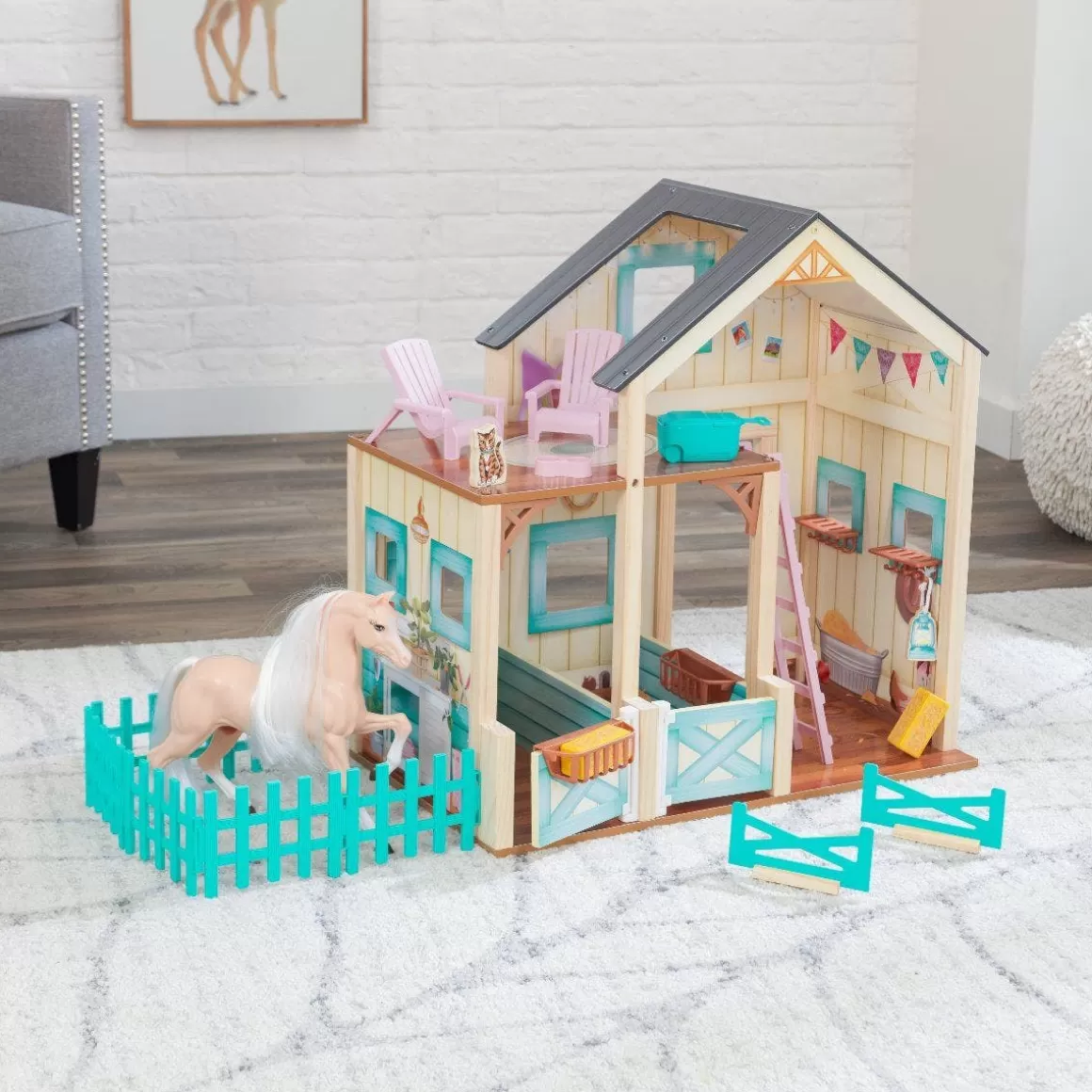 New KidKraft Sweet Meadow Horse Stable