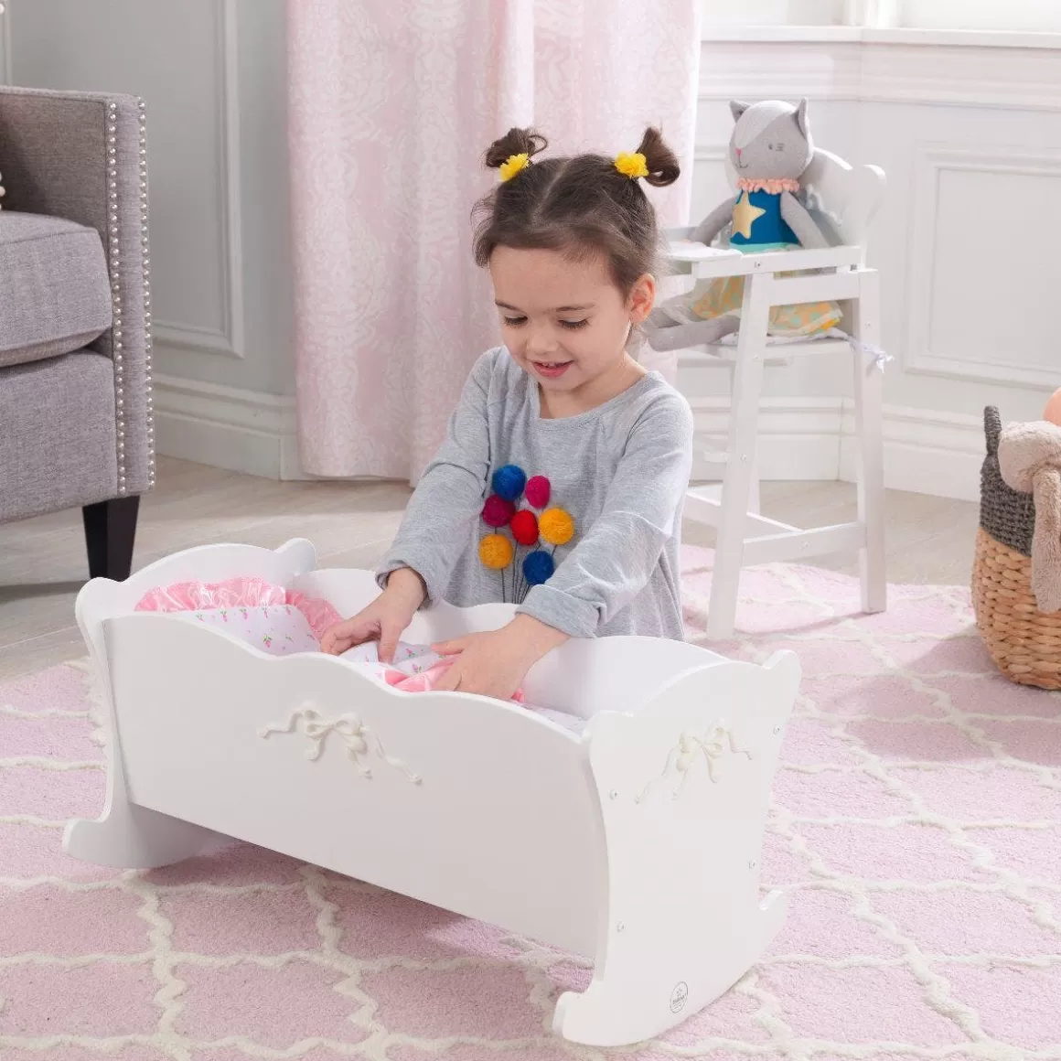 Fashion KidKraft Tiffany Bow Doll Cradle