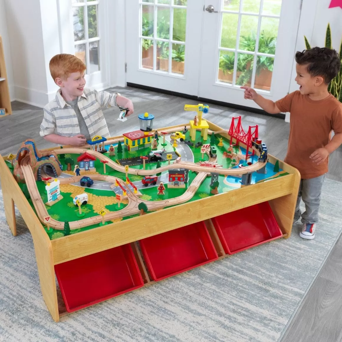 Store KidKraft Waterfall Mountain Train Set & Table